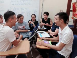 Giờ học luyện thanh với giáo viên Trung Quốc
